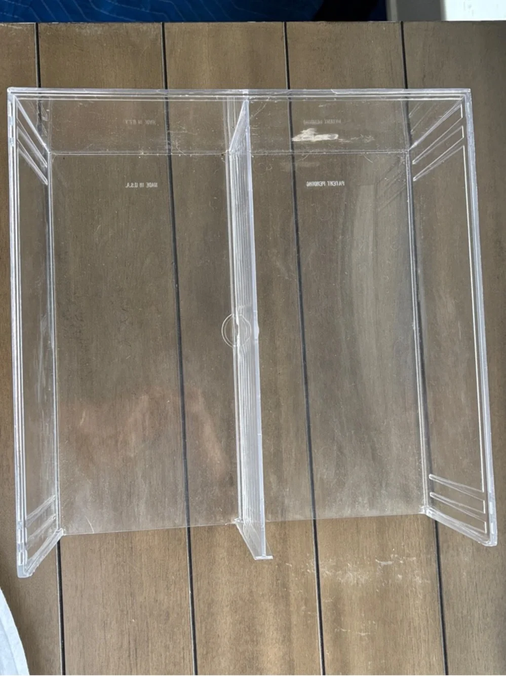 Clear Acrylic Two-Compartment Shoe Storage Organizer